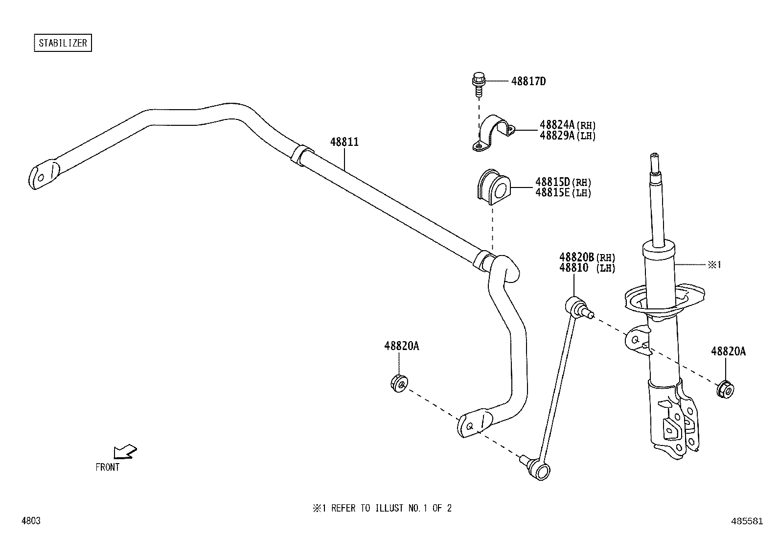 48684-BZ070 COVER, FRONT SUSPENSION SUPPORT DUST, RH product image