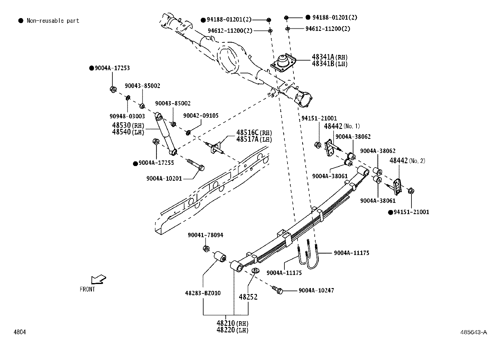48408-BZ030 SHACKLE, SPRING, NO.2 product image