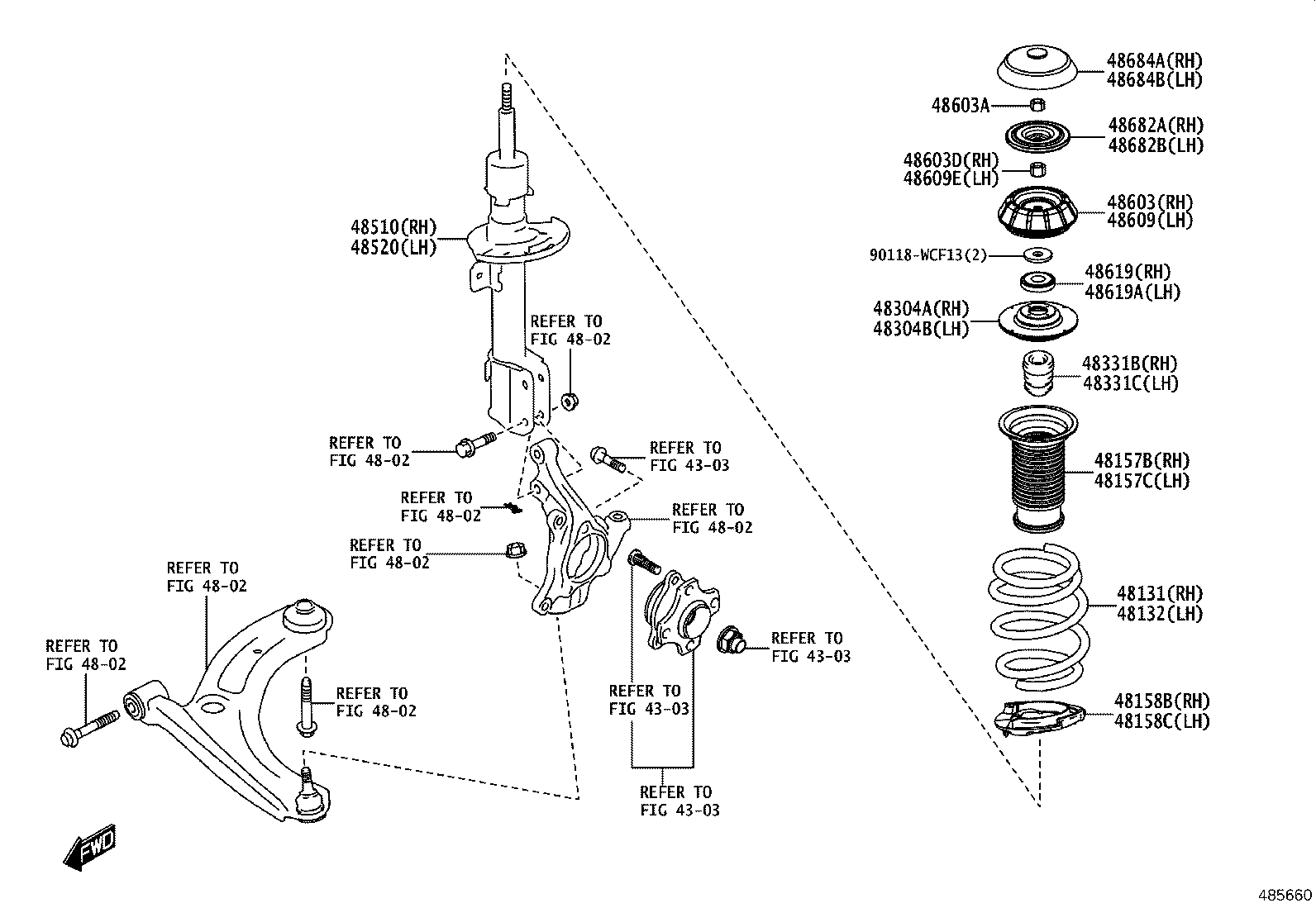 48559-WC005 INSULATOR, FRONT COIL SPRING, UPPER RH product image