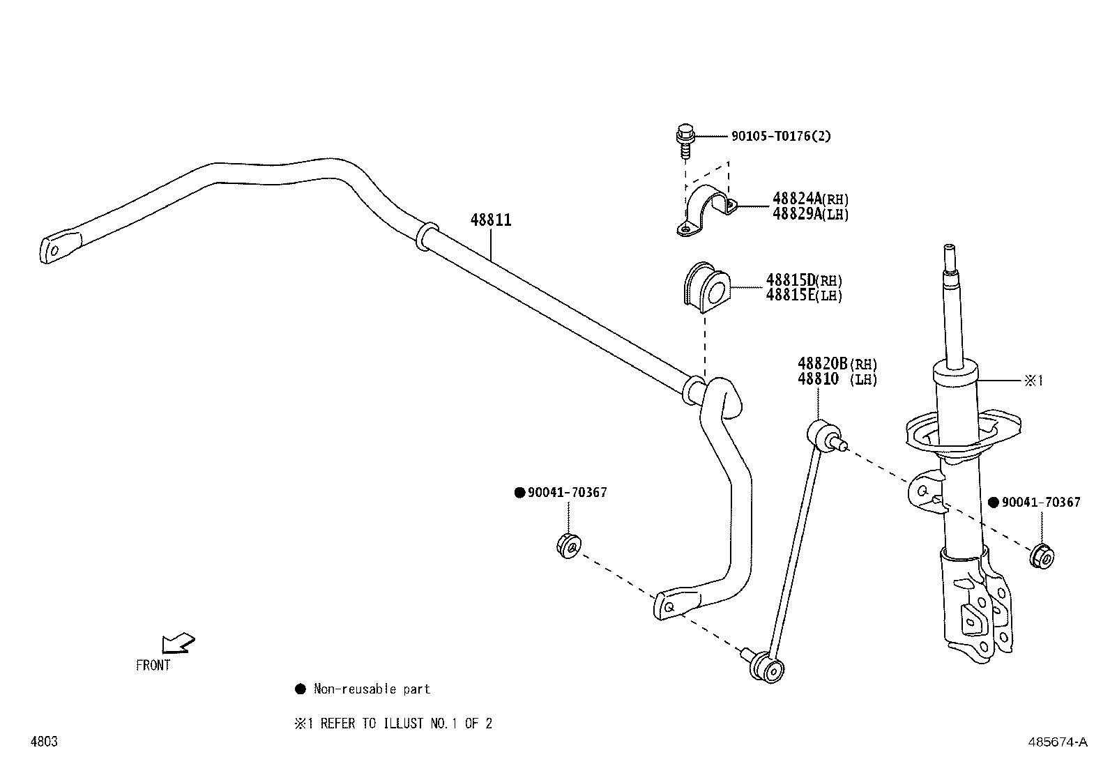 48044-BZ140 SEAT SUB-ASSY, FRONT SPRING, NO.1 product image
