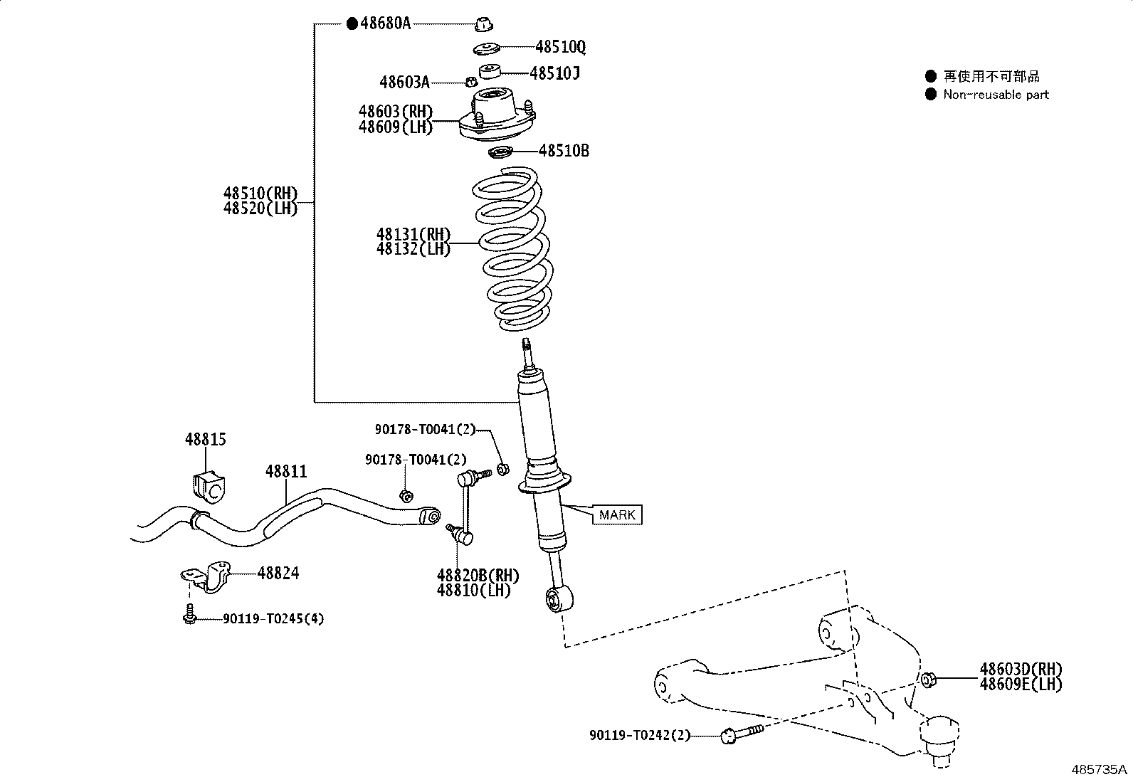 48131-YY360 SPRING, FRONT COIL, RH product image