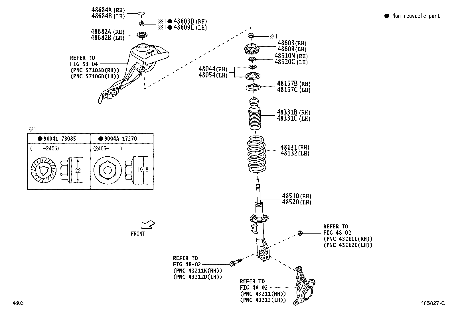 48157-BZ110 INSULATOR, FRONT COIL SPRING, UPPER RH product image