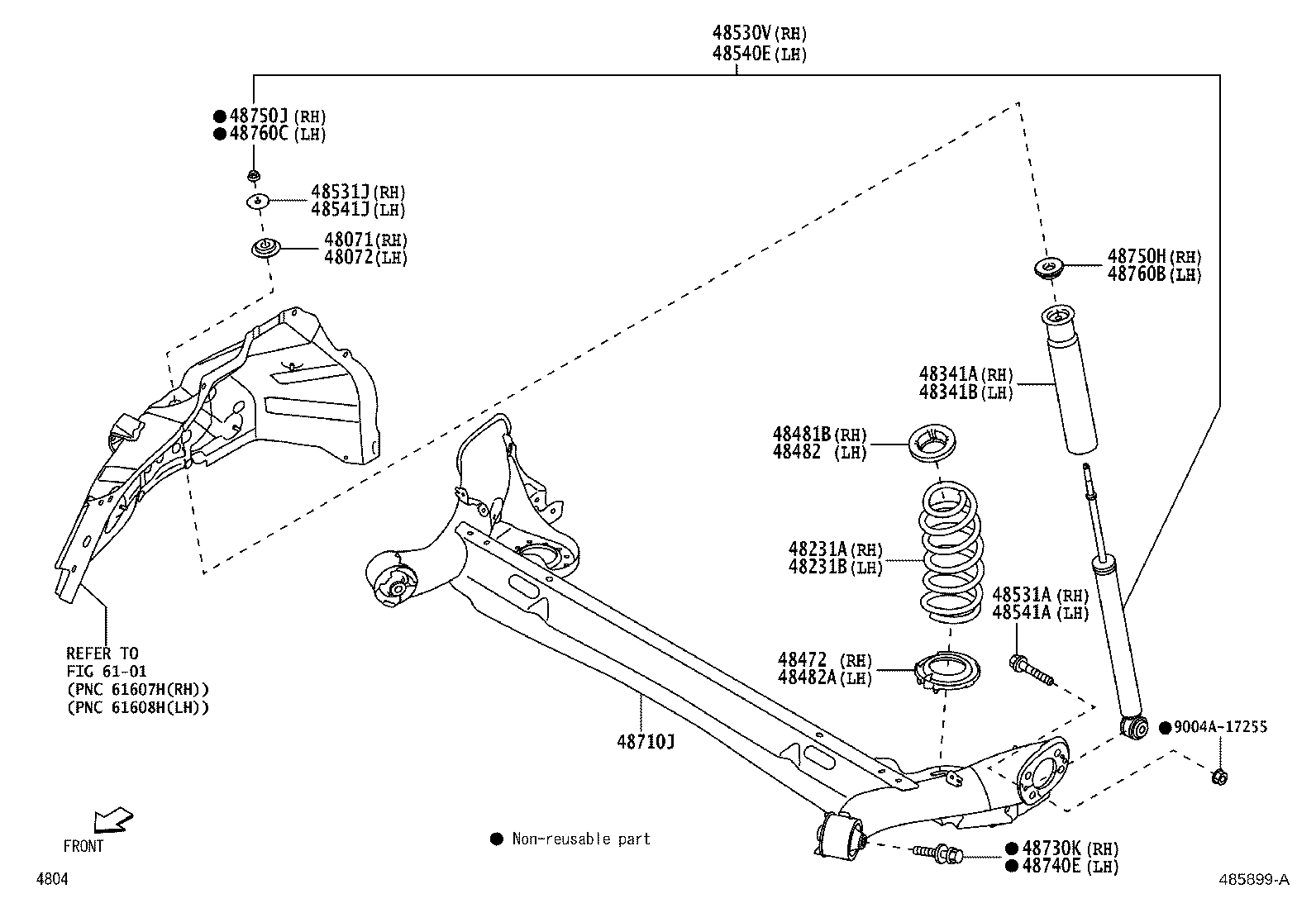 48231-BZC80 SPRING, COIL, REAR RH product image