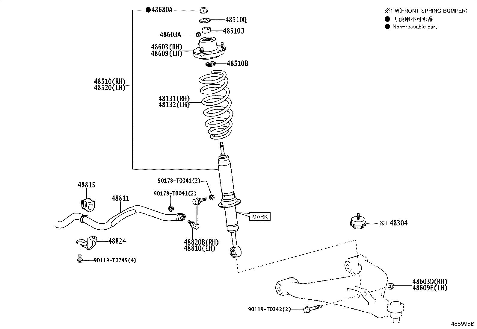 48131-YY410 SPRING, FRONT COIL, RH product image