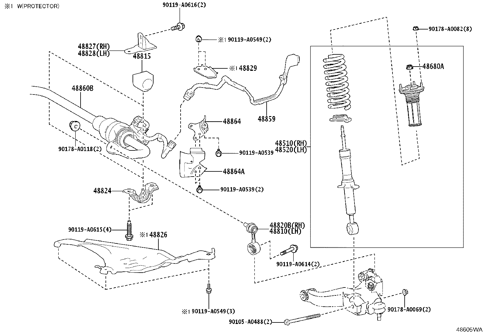 48131-AK011 SPRING, FRONT COIL, RH product image