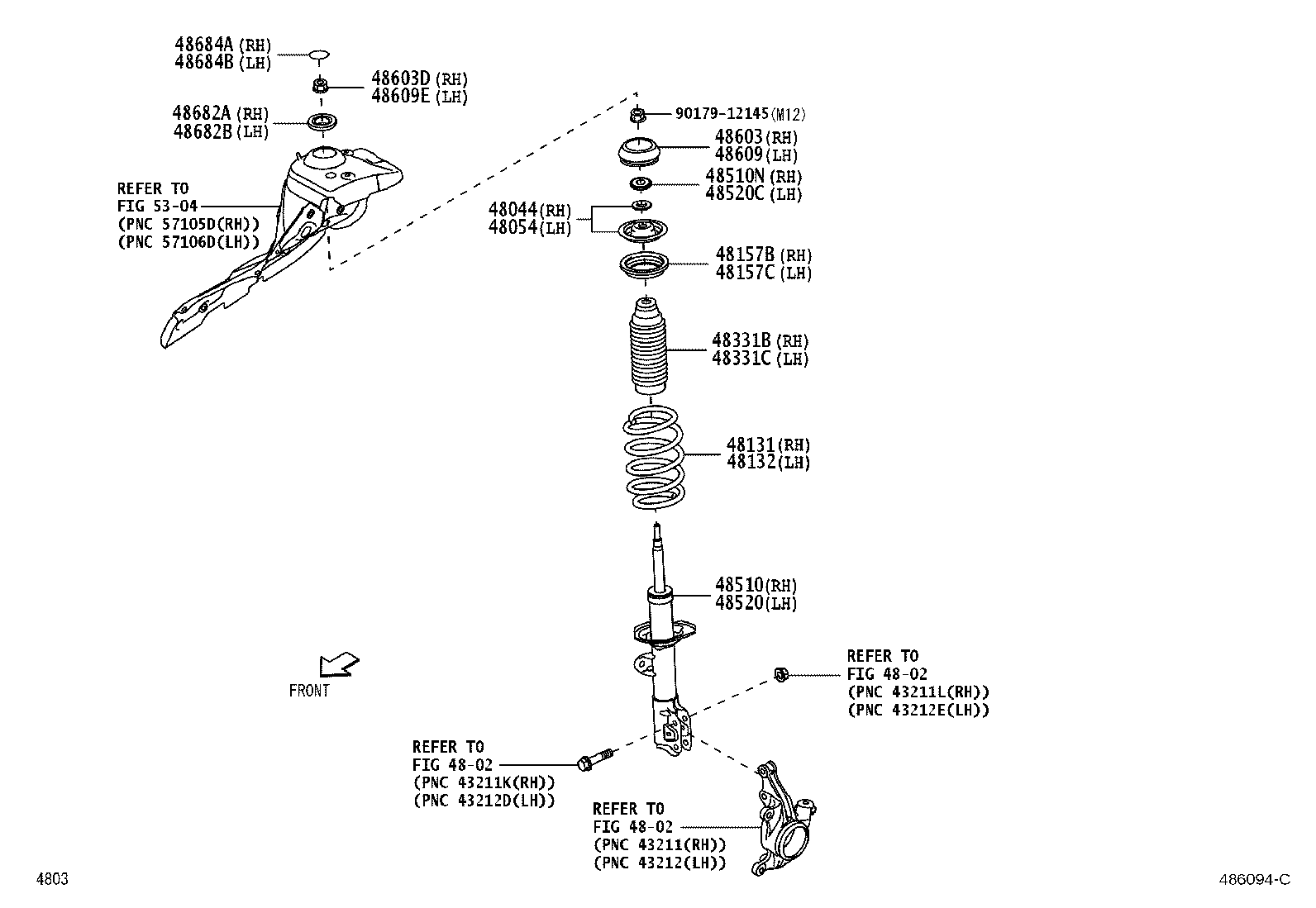 48131-BZF10 SPRING, FRONT COIL, RH product image
