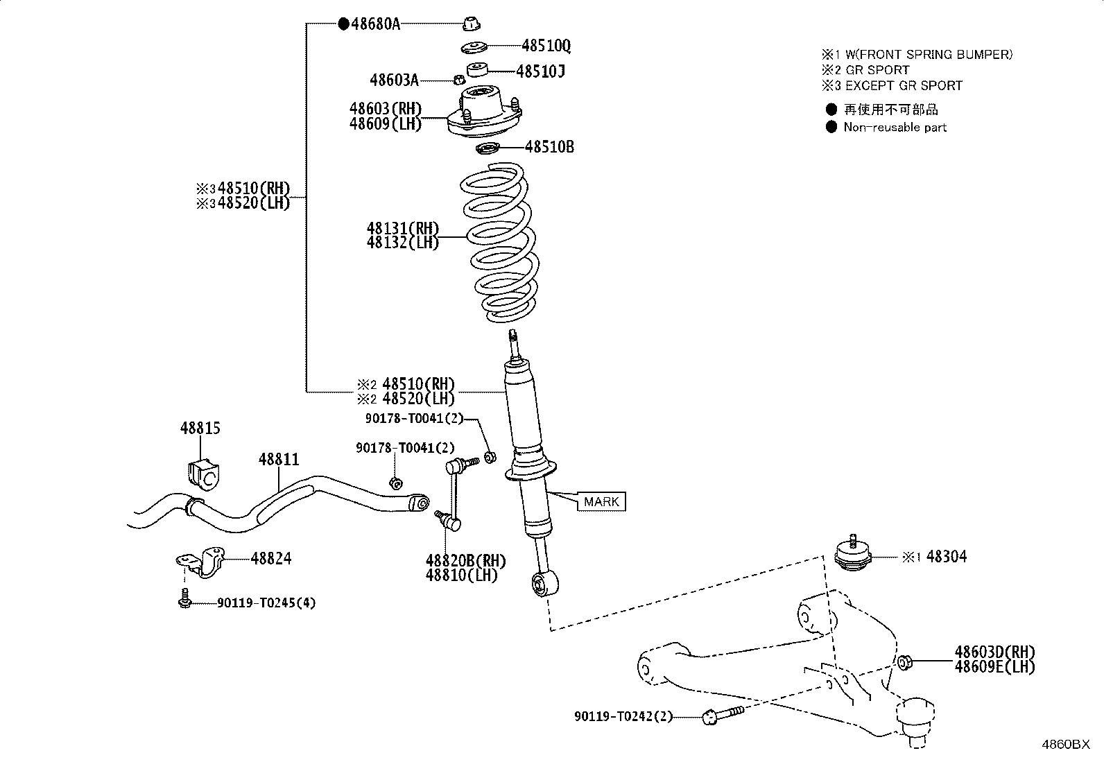 48131-YY320 SPRING, FRONT COIL, RH product image