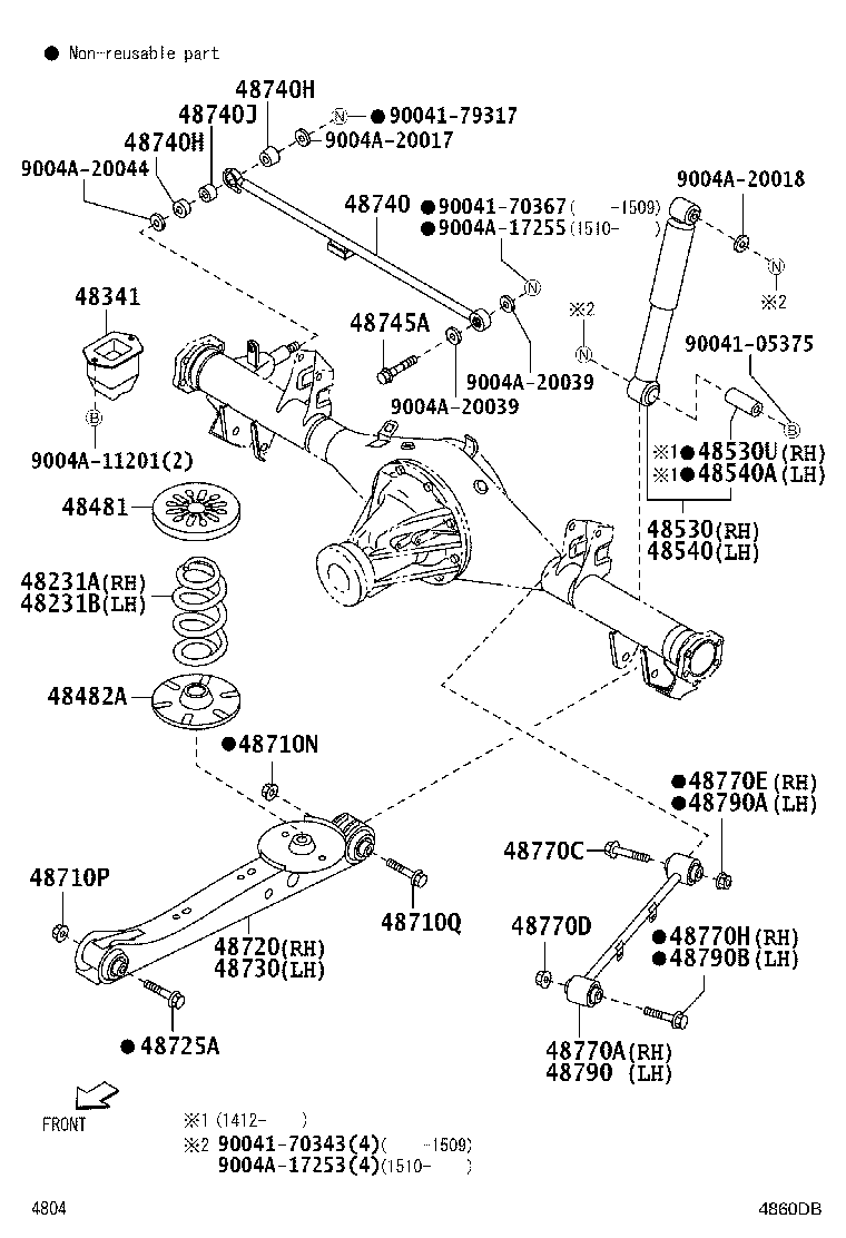 48231-BZ320 SPRING, COIL, REAR RH product image
