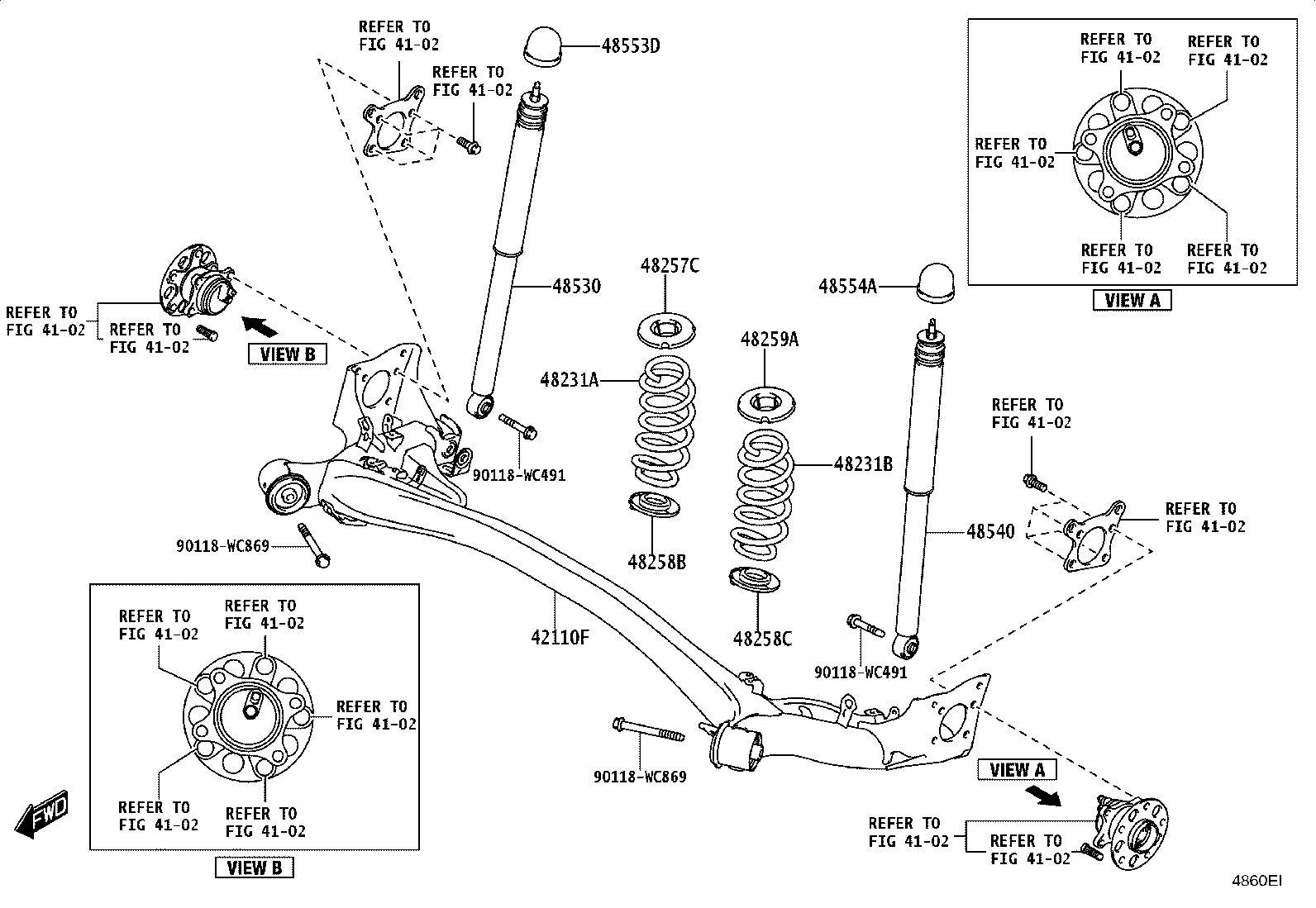 42101-WC013 BEAM ASSY, REAR AXLE product image