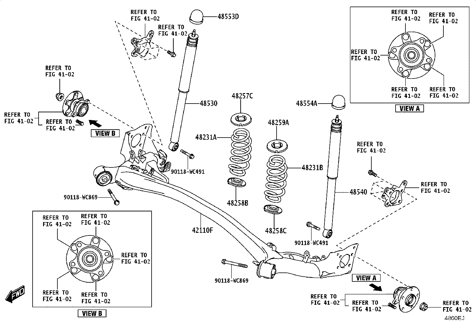 42101-WC013 BEAM ASSY, REAR AXLE product image