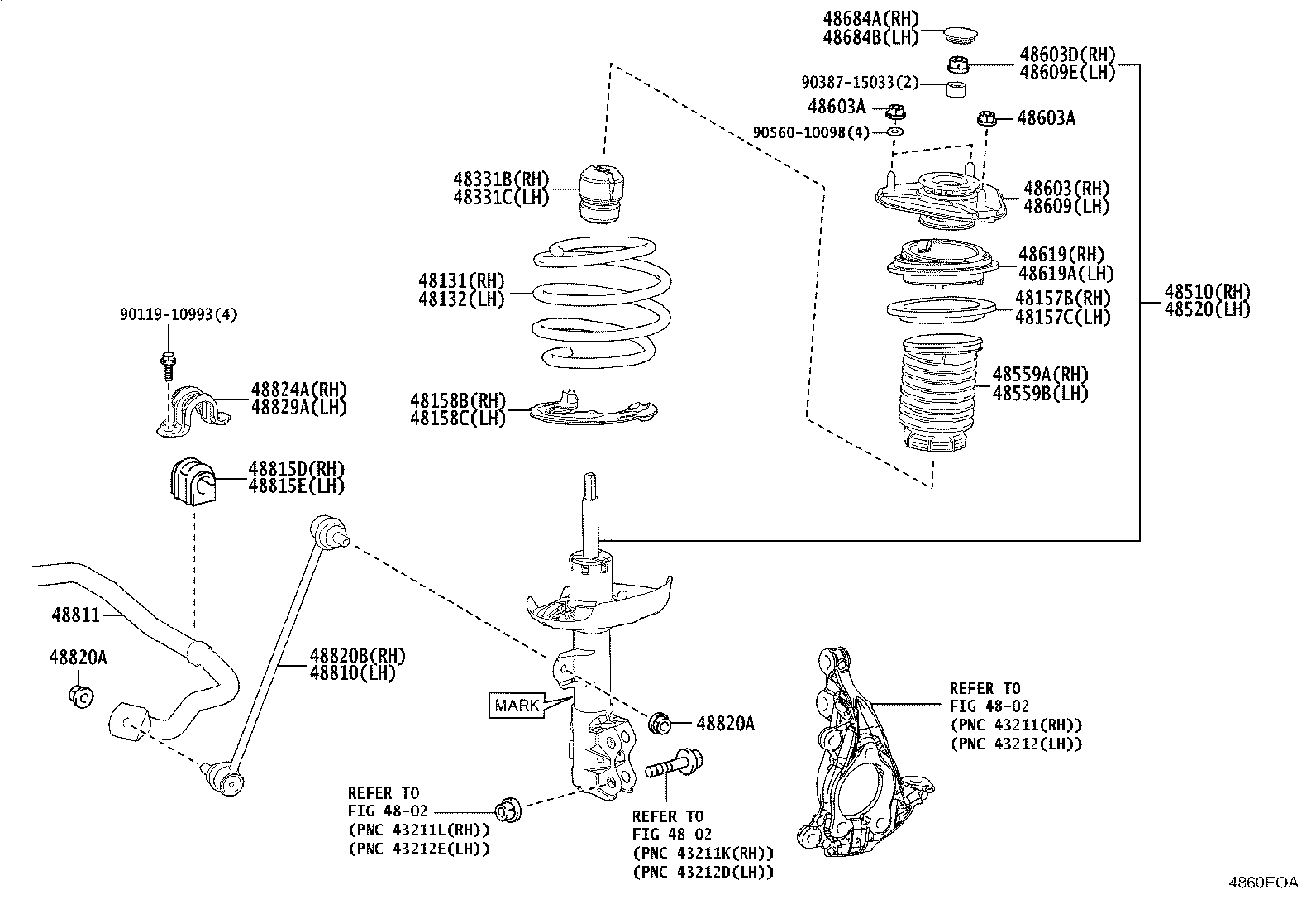 48510-80D01 ABSORBER ASSY, SHOCK, FRONT RH product image