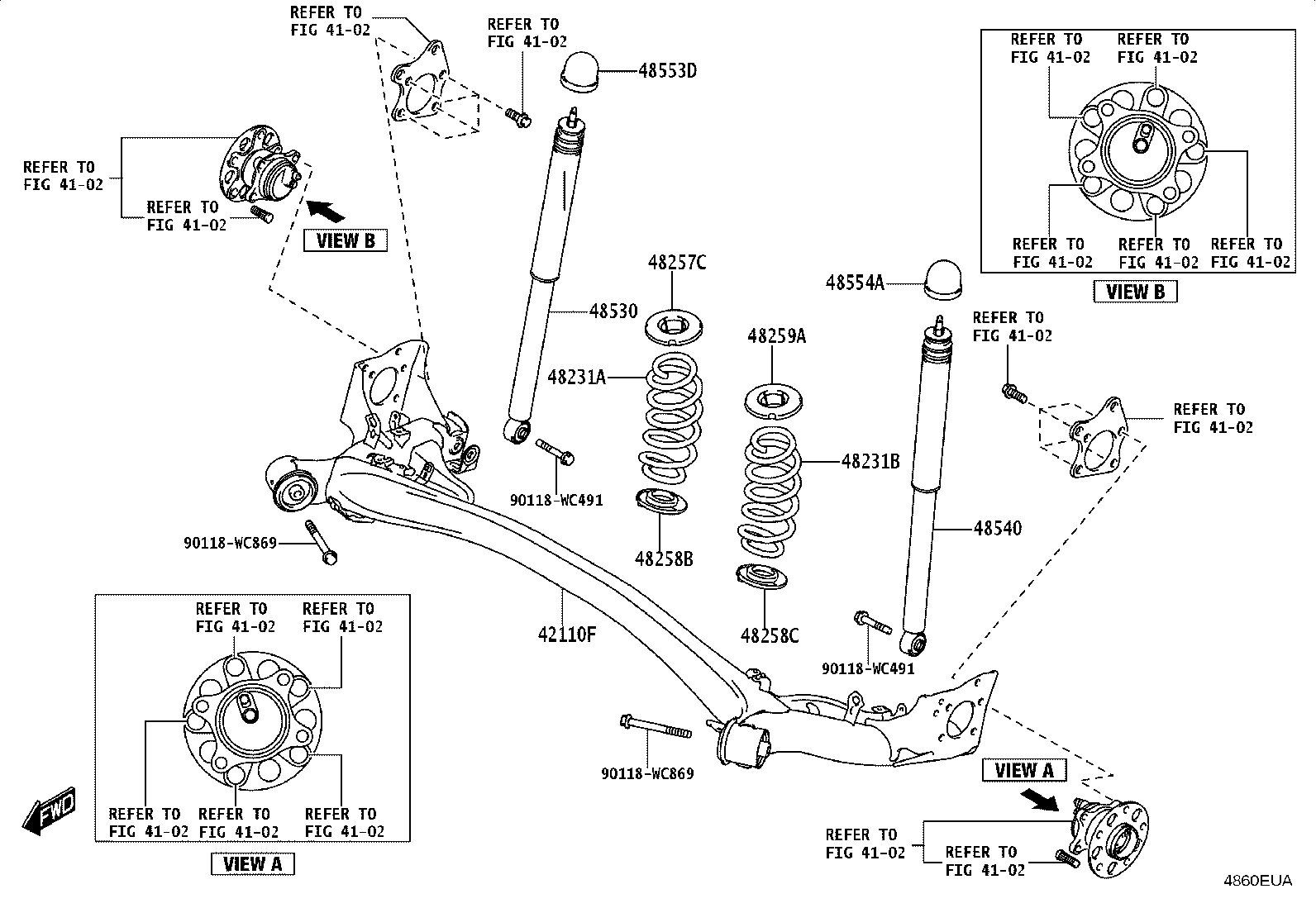 42101-WC013 BEAM ASSY, REAR AXLE product image