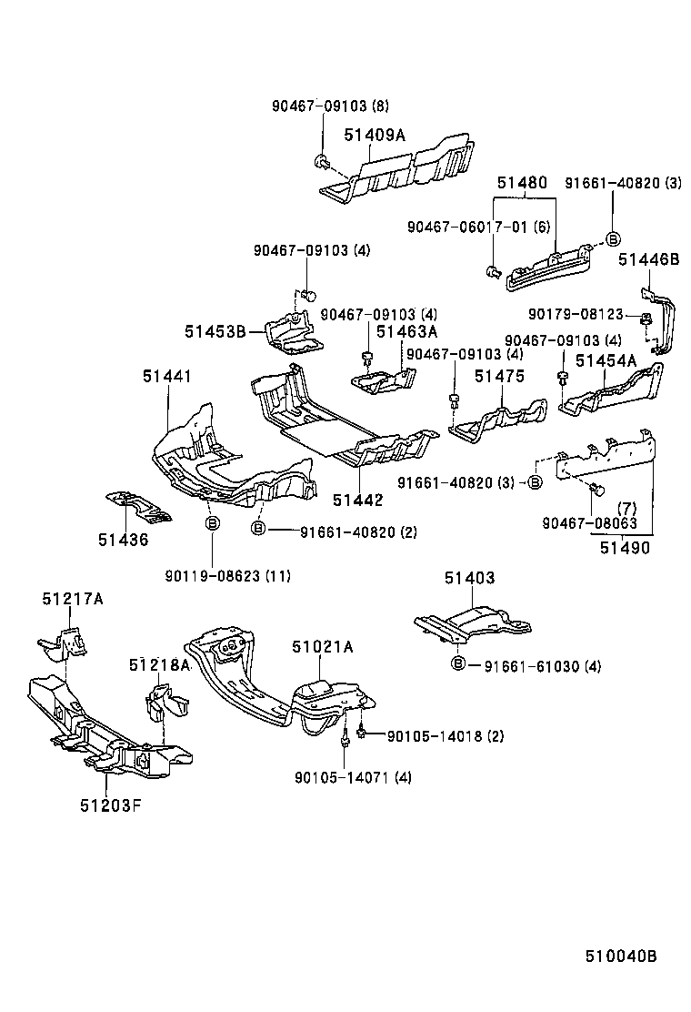 51406-26020 COVER, ENGINE UNDER, NO.2 product image