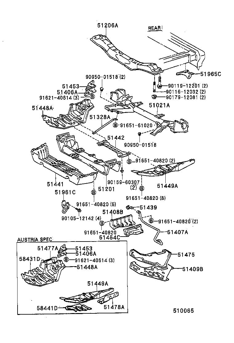 51406-28050 COVER, ENGINE UNDER, NO.2 product image