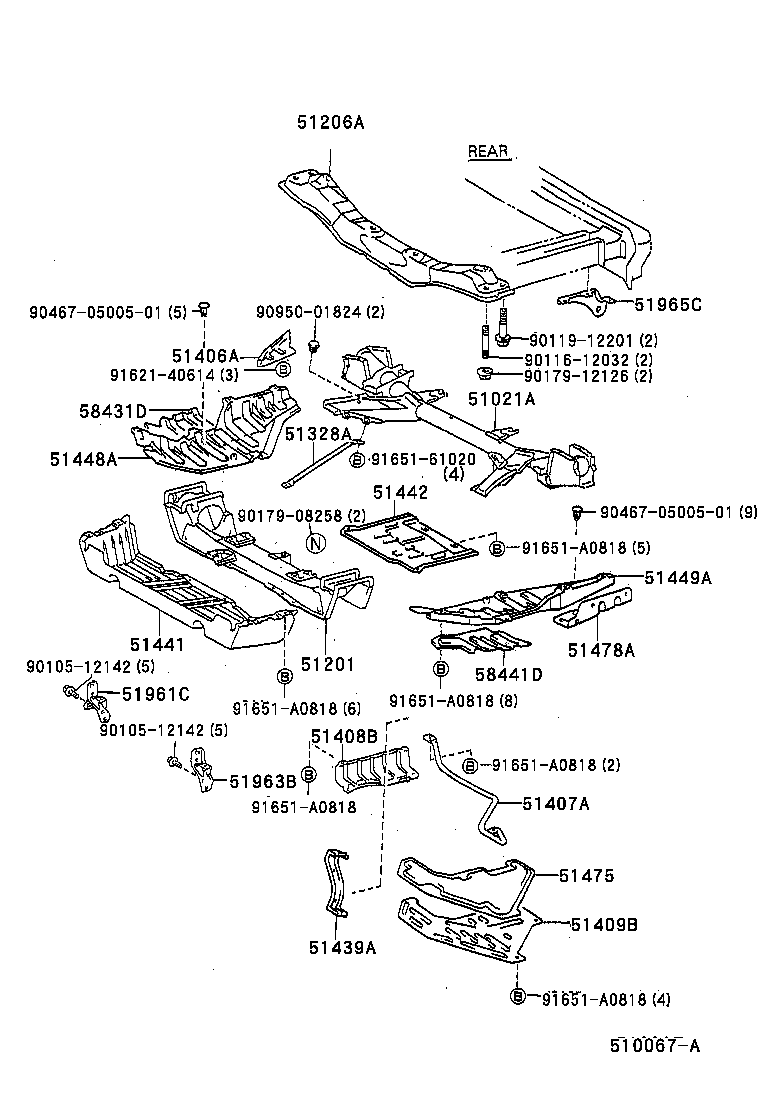 51406-28050 COVER, ENGINE UNDER, NO.2 product image