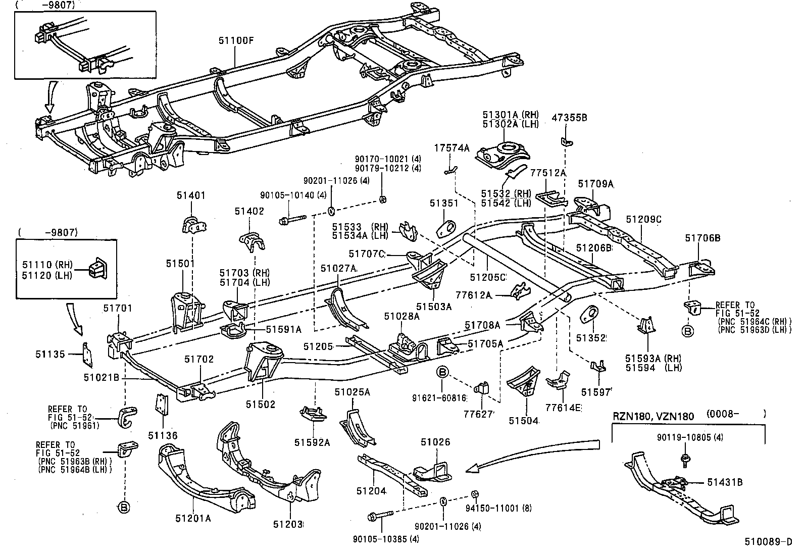 51001-3G070 FRAME SUB-ASSY product image