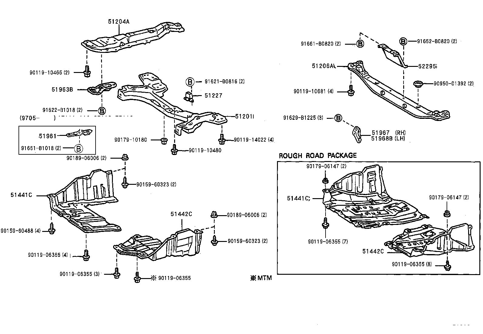 51441-12150 COVER, ENGINE UNDER, RH product image