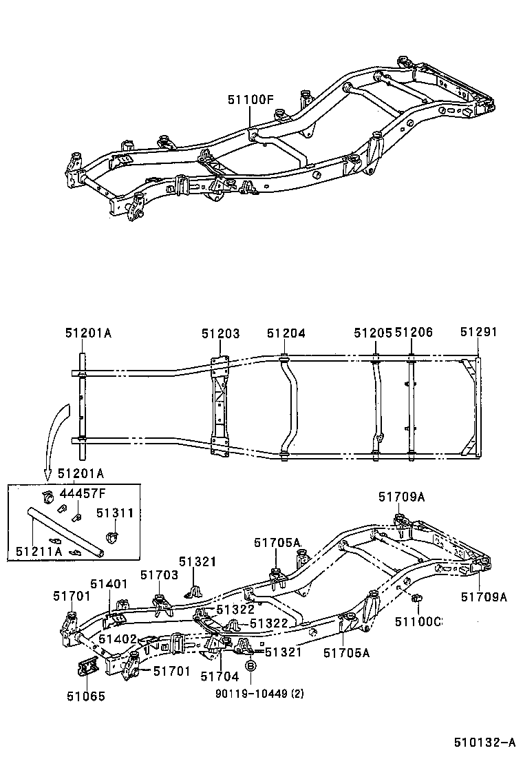 44457-60150 BRACKET, TUBE SUPPORT product image