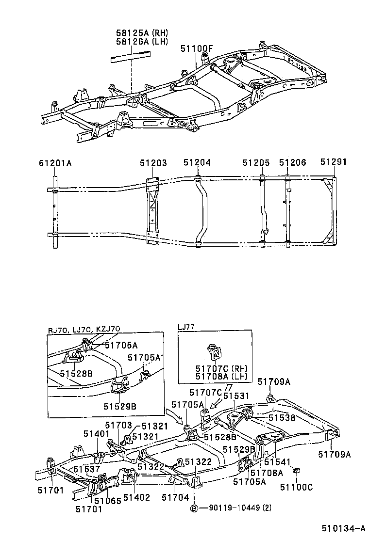 44457-60150 BRACKET, TUBE SUPPORT product image