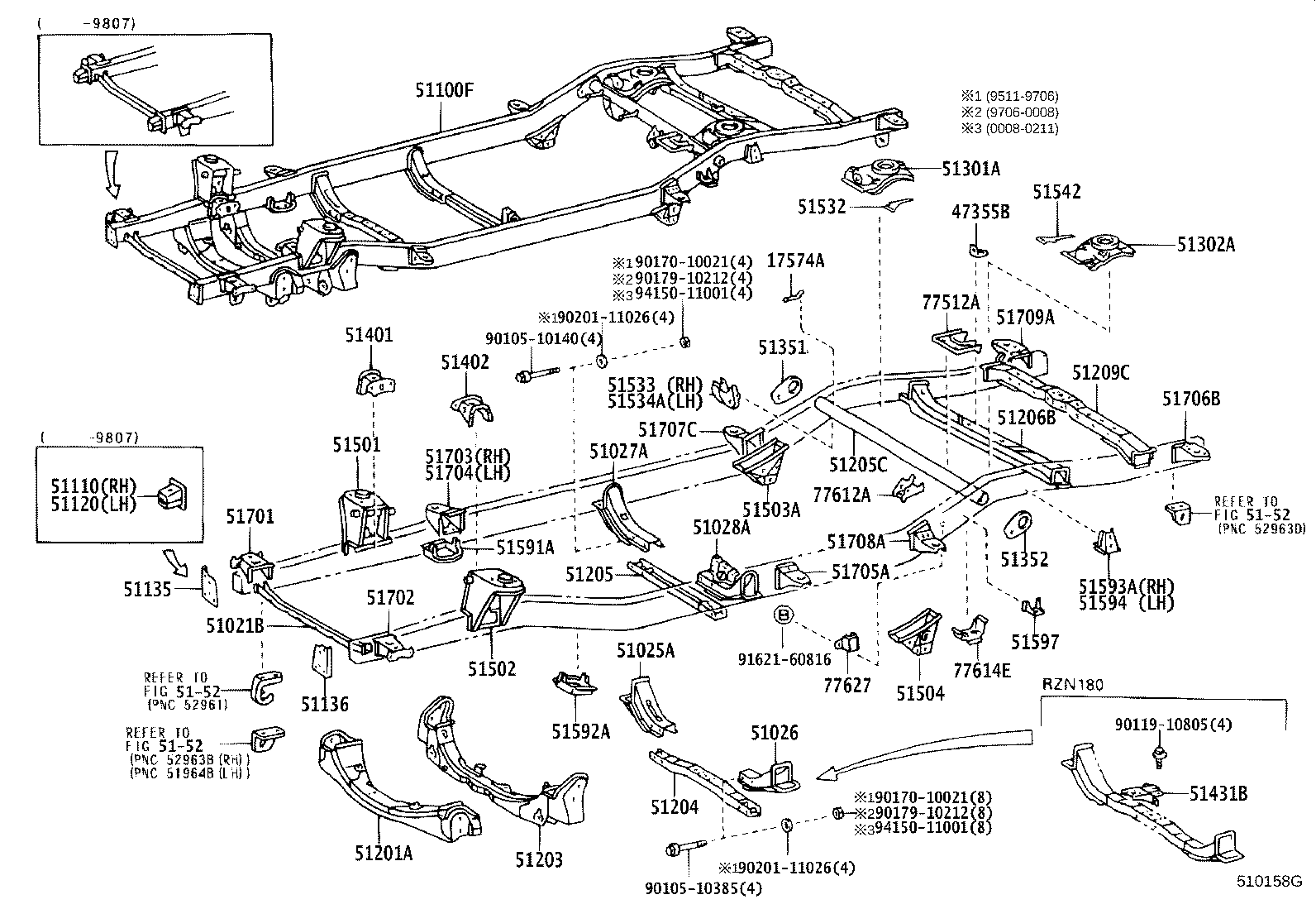 51001-3M040 FRAME SUB-ASSY product image