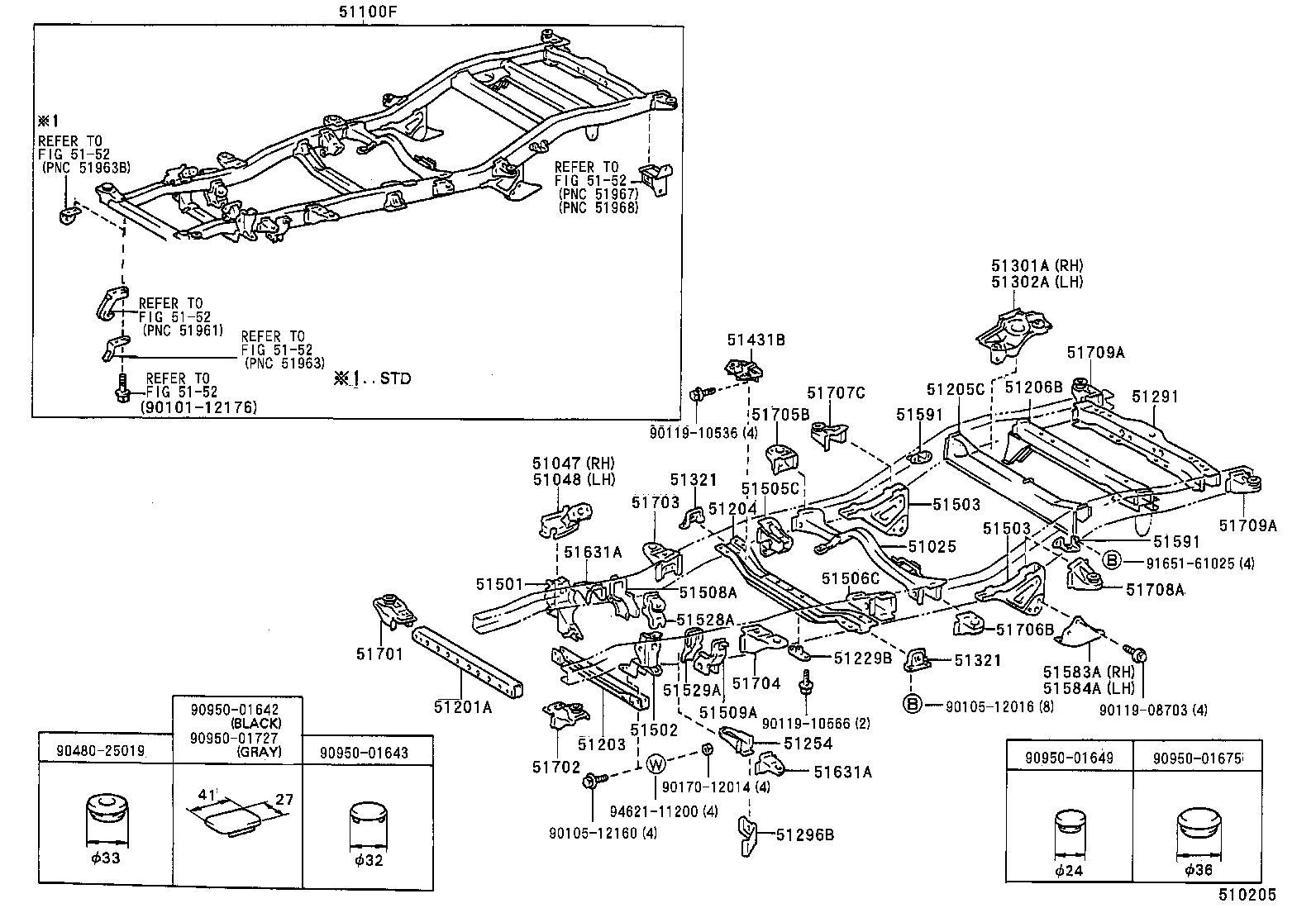 51001-3D830 FRAME SUB-ASSY product image