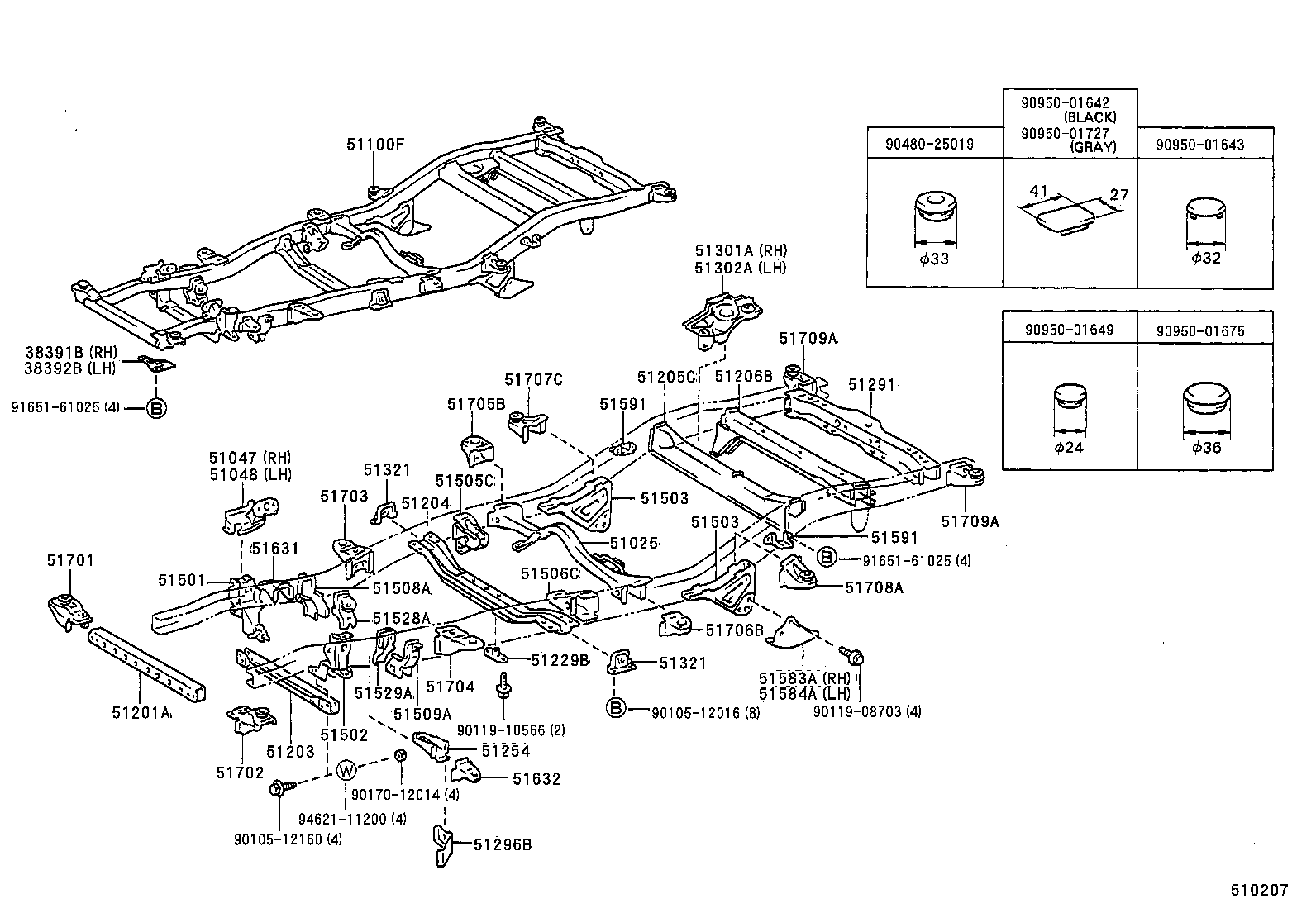 51002-3D690 FRAME SUB-ASSY product image