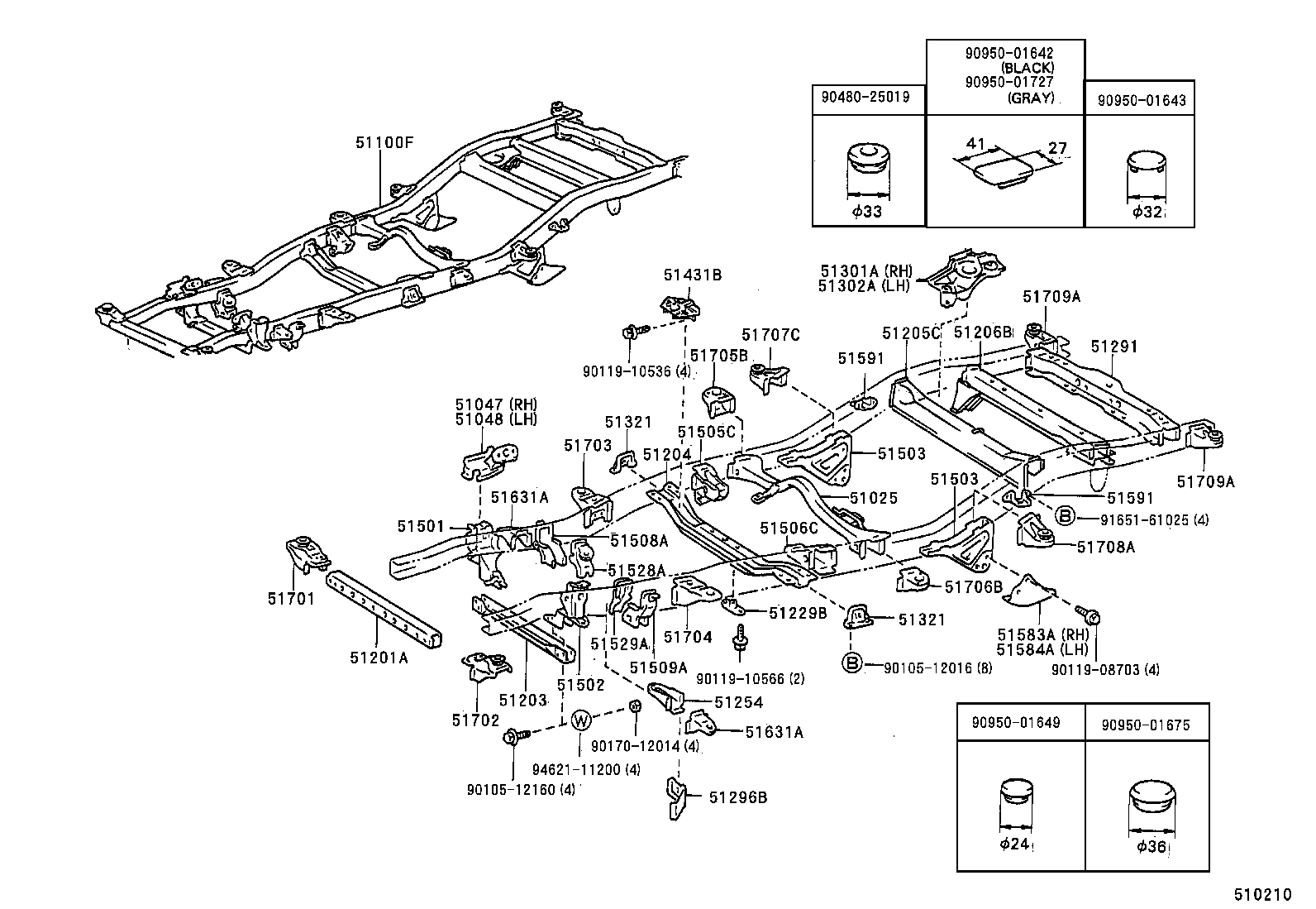 51002-3D650 FRAME SUB-ASSY product image