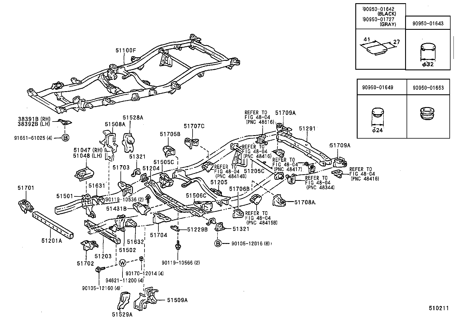 51002-3D331 FRAME SUB-ASSY product image