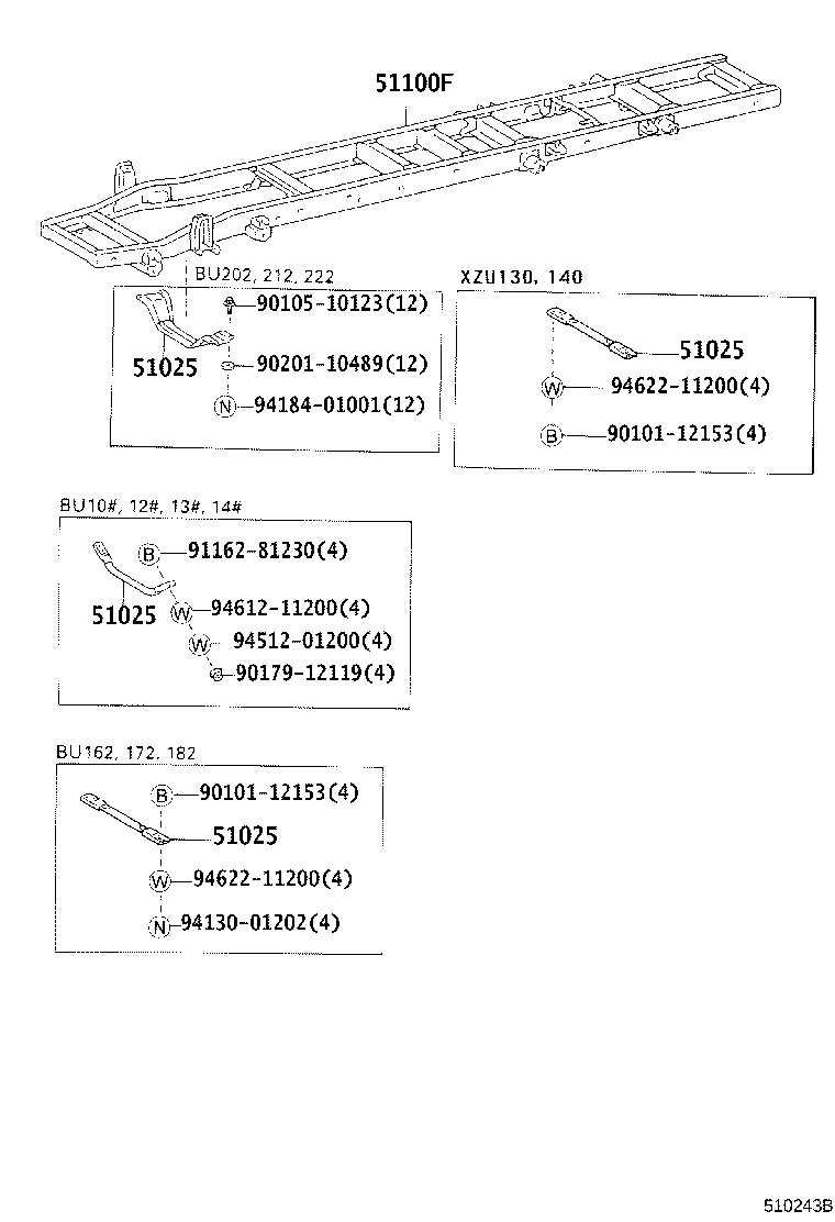 48414-37030 BRACKET, SPRING, NO.3 RH product image