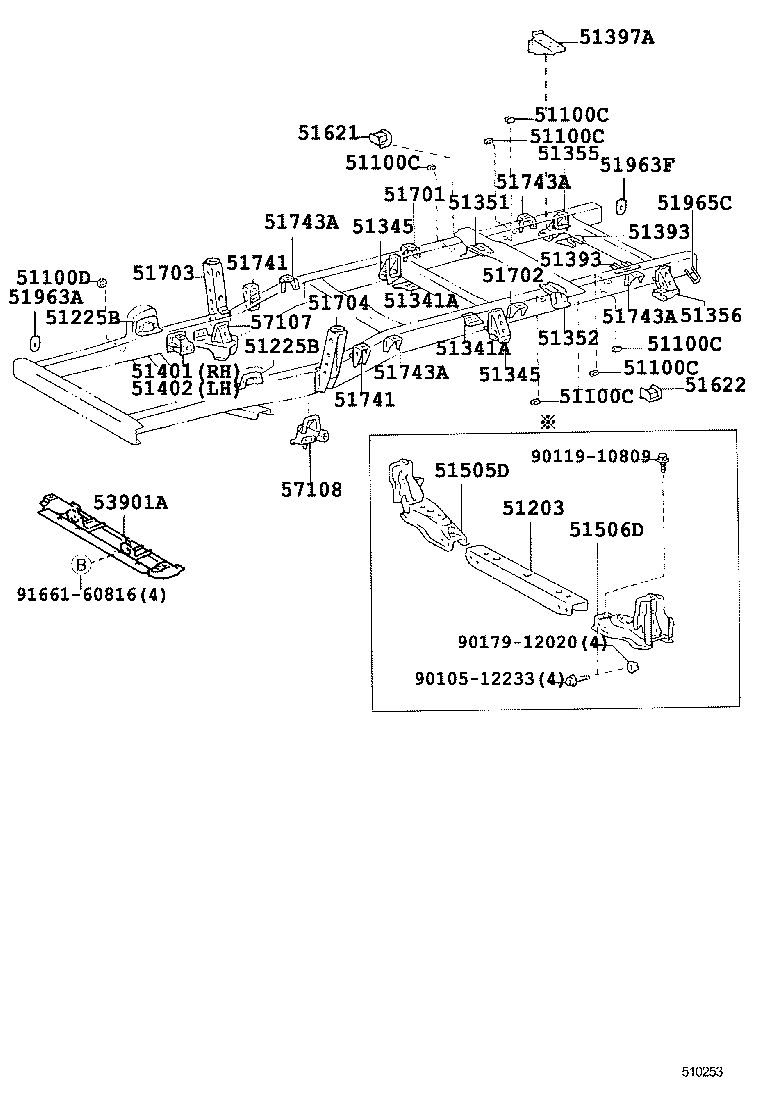51002-25702 FRAME SUB-ASSY product image