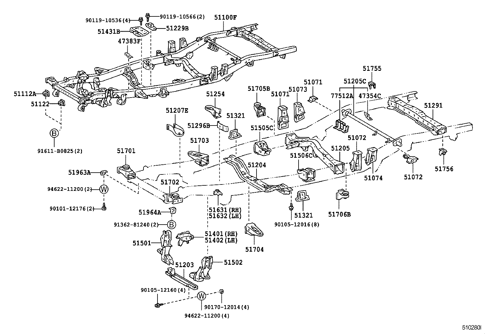 51001-3G700 FRAME SUB-ASSY product image