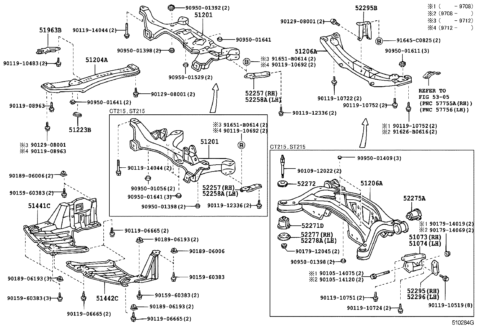 52257-21020 BRACE, FRONT SUSPENSION MEMBER, REAR RH product image