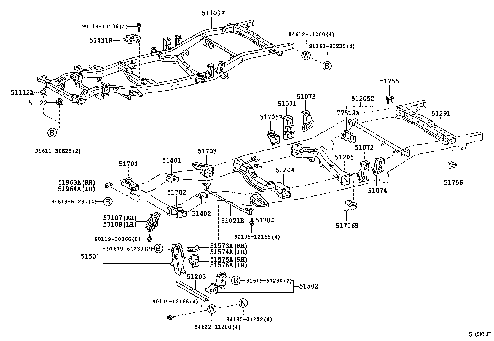51001-3G290 FRAME SUB-ASSY product image