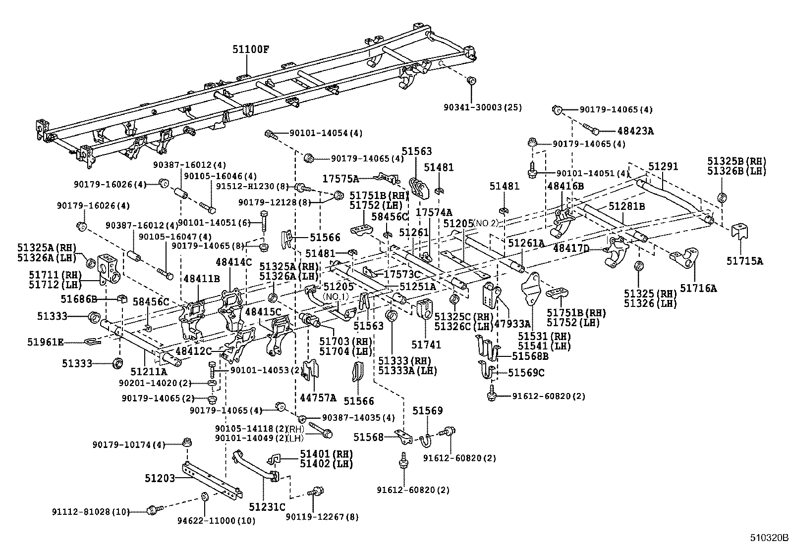 17573-58170 BRACKET, EXHAUST PIPE SUPPORT, NO.3 product image