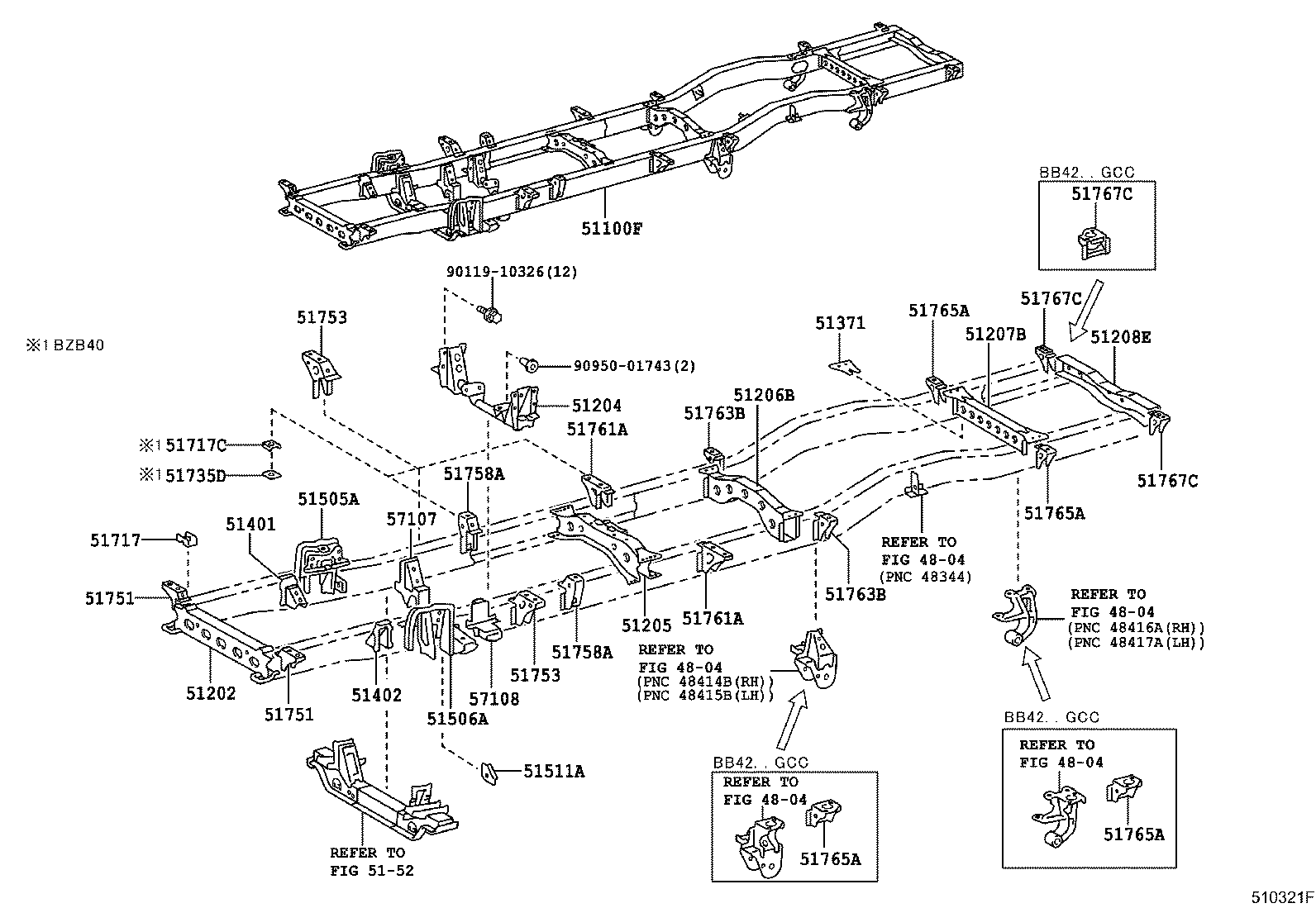 51001-36B30 FRAME SUB-ASSY product image