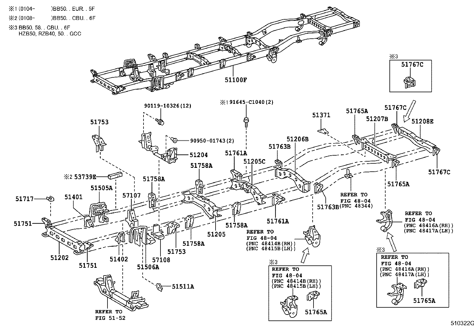 51001-36B30 FRAME SUB-ASSY product image