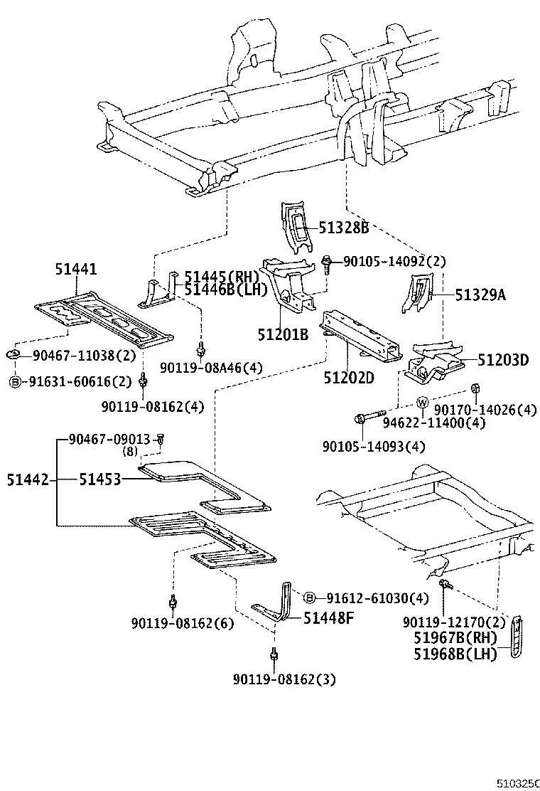 51963-36060 HOOK, TRANSPORT, REAR RH product image