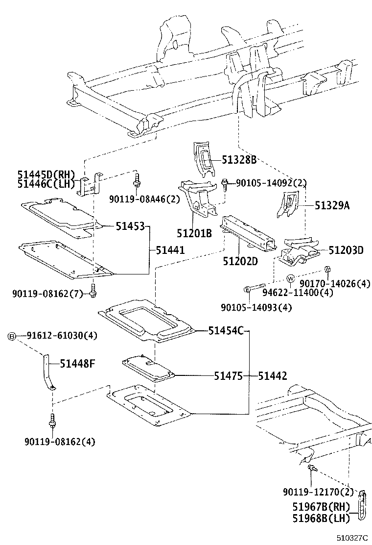 51963-36060 HOOK, TRANSPORT, REAR RH product image