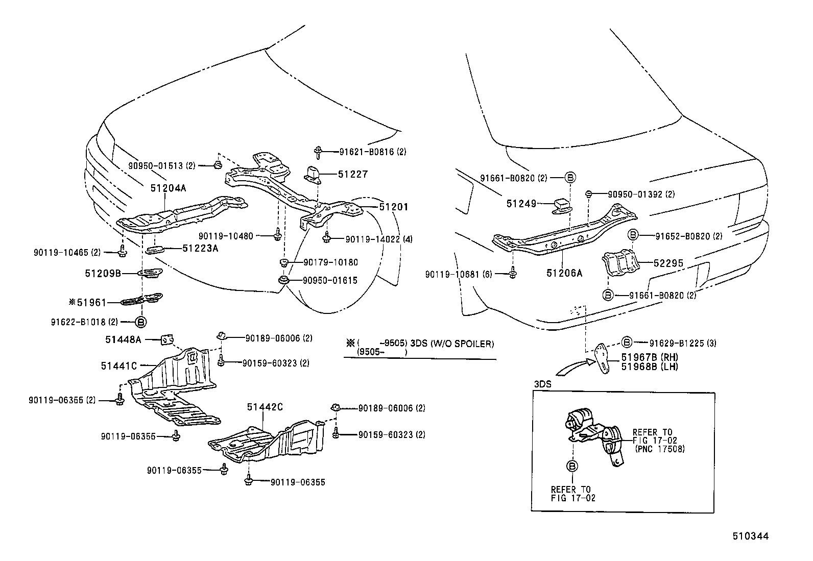 51206-12050 MEMBER SUB-ASSY, REAR SUSPENSION product image