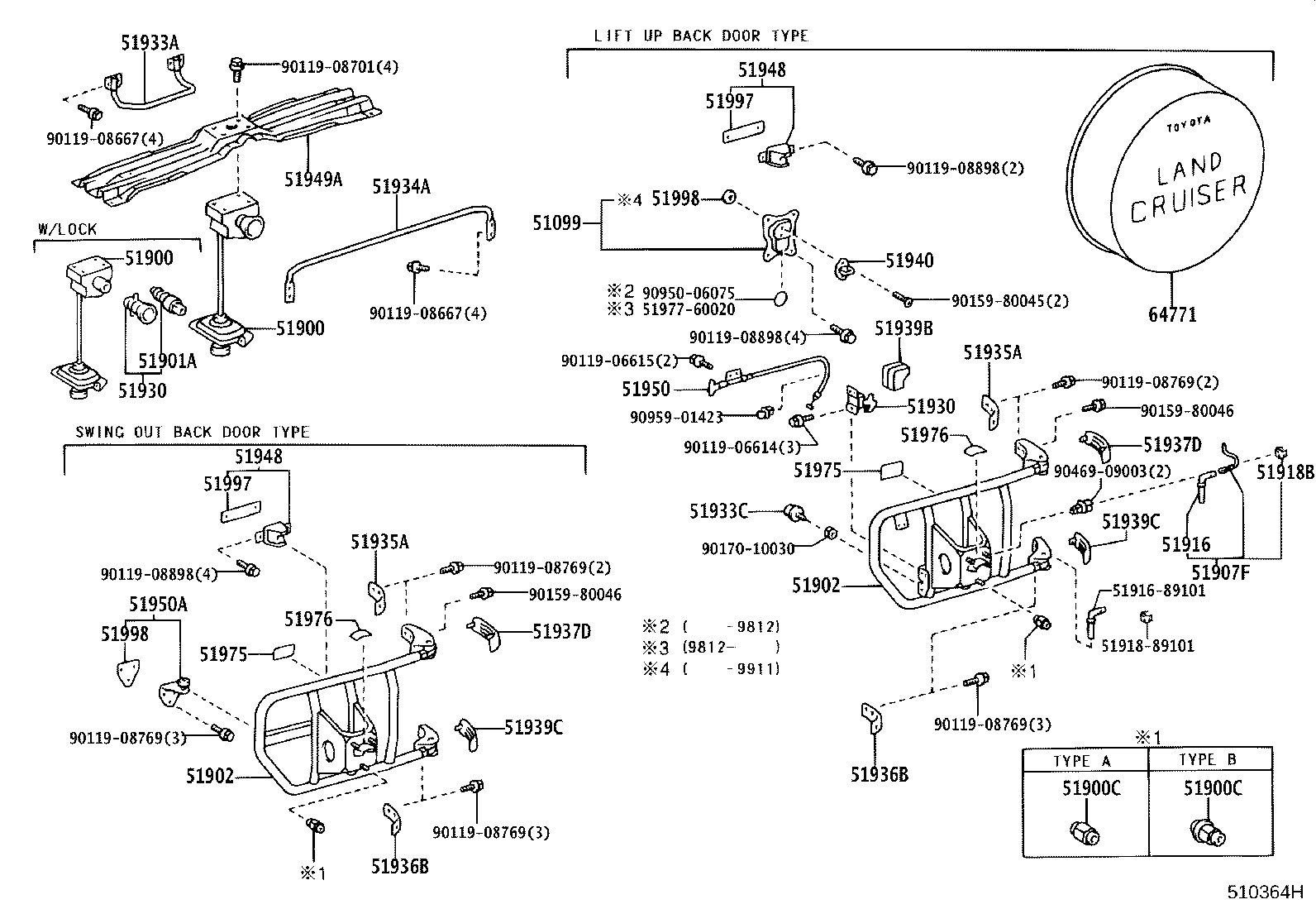 51916-89101 PIN, SPARE TIRE CARRIER product image