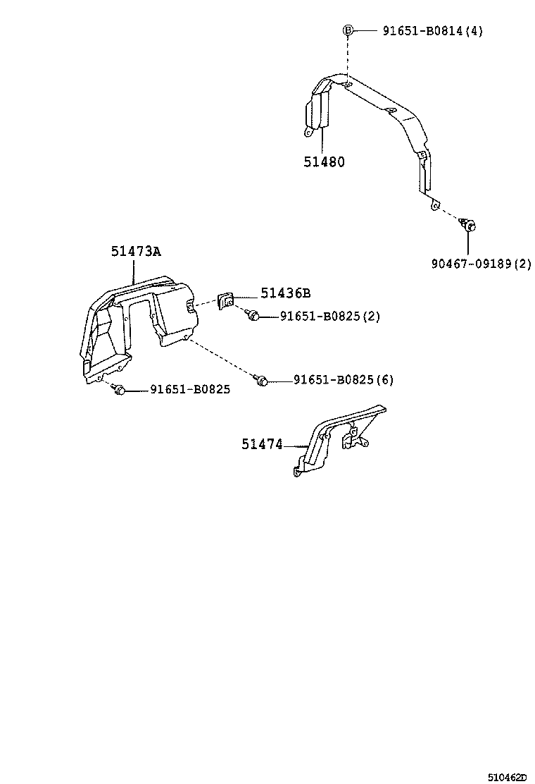 51440-37130 COVER, ENGINE UNDER, RH product image