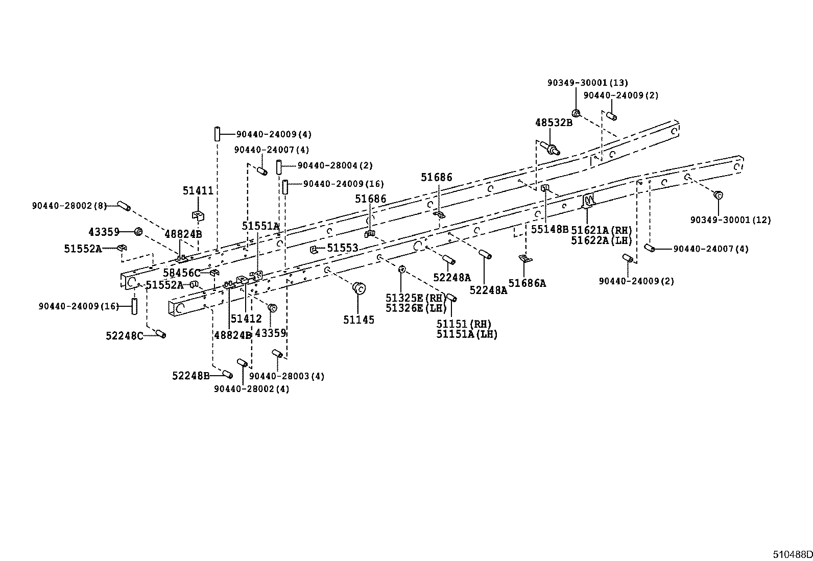 17573-58170 BRACKET, EXHAUST PIPE SUPPORT, NO.3 product image