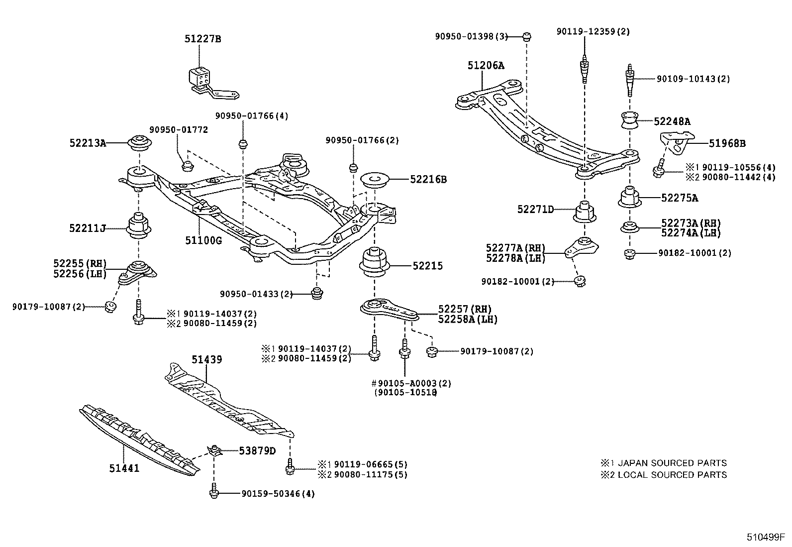 51227-41020 DAMPER, FRONT SUSPENSION MEMBER DYNAMIC product image