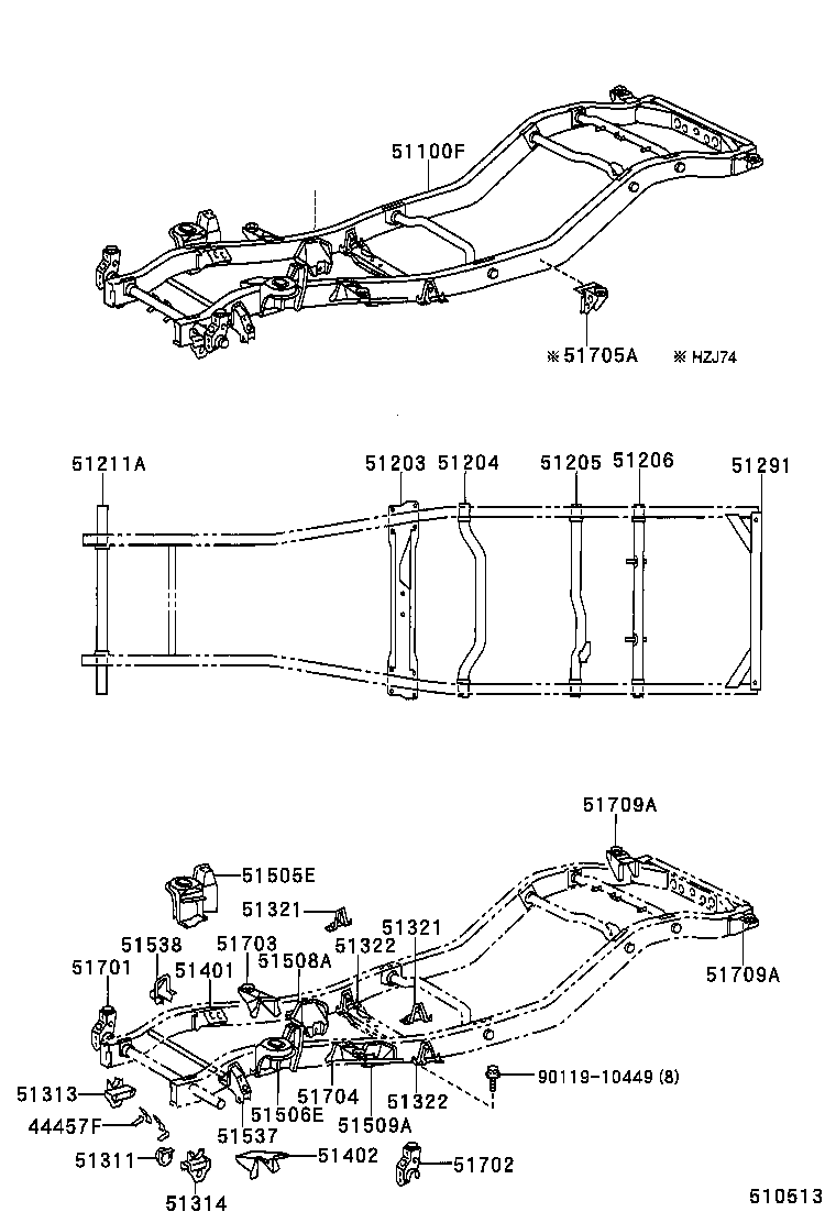 44457-60150 BRACKET, TUBE SUPPORT product image