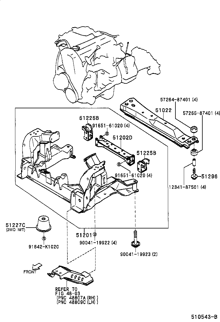 51296-87401 BOLT, FRONT SUSPENSION MEMBER MOUNTING product image