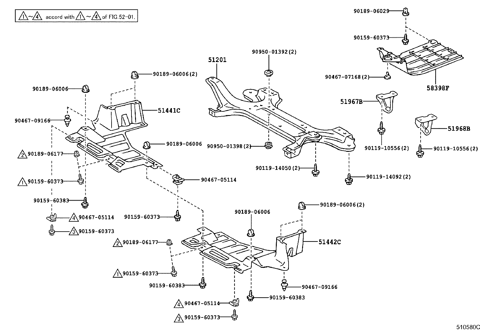 51968-33010 HOOK, TRANSPORT, REAR LH product image