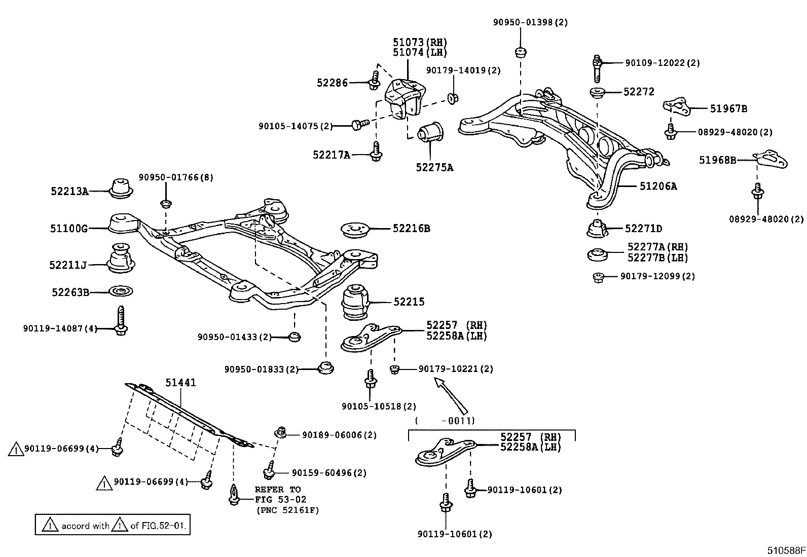 51968-48010 HOOK, TRANSPORT, REAR LH product image