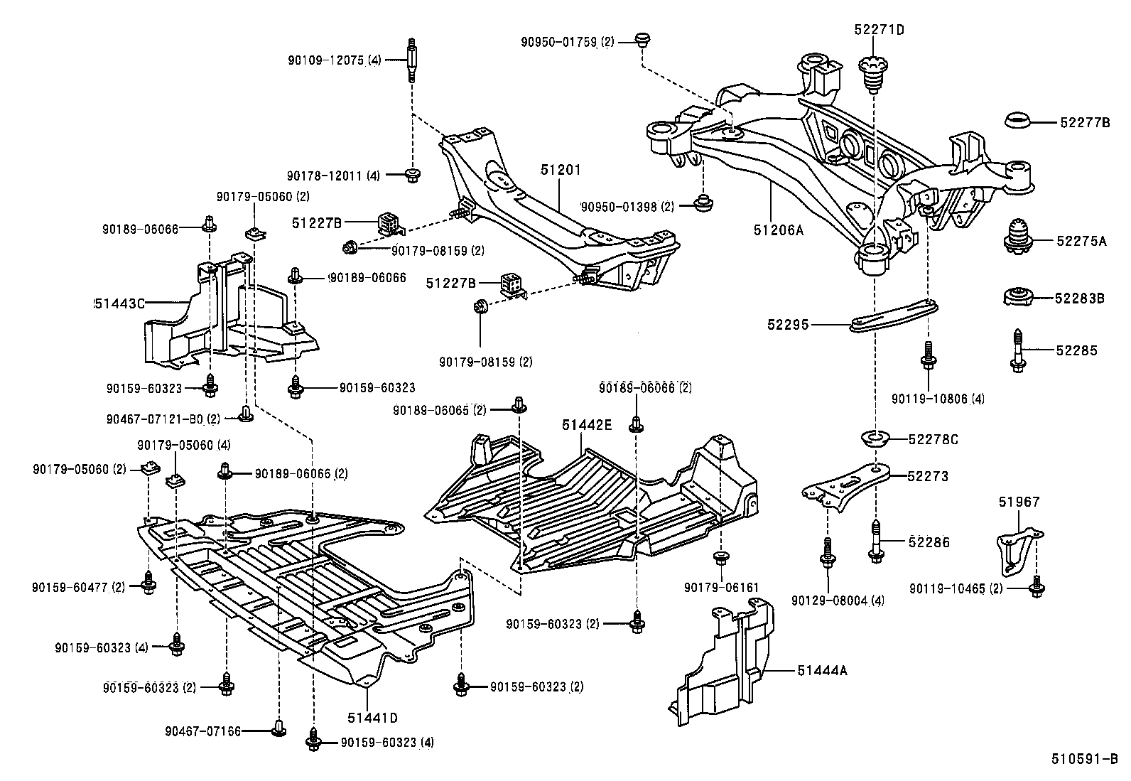 51227-51010 DAMPER, FRONT SUSPENSION MEMBER DYNAMIC product image