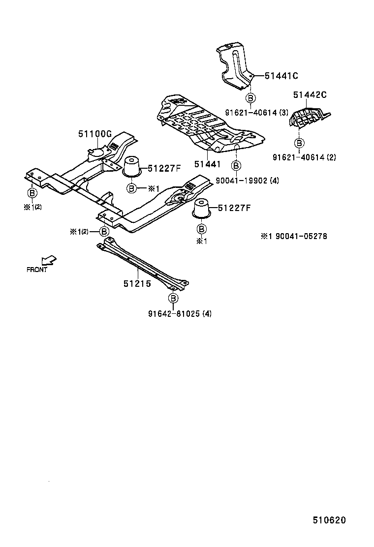 51001-97510 FRAME ASSY, FRONT product image