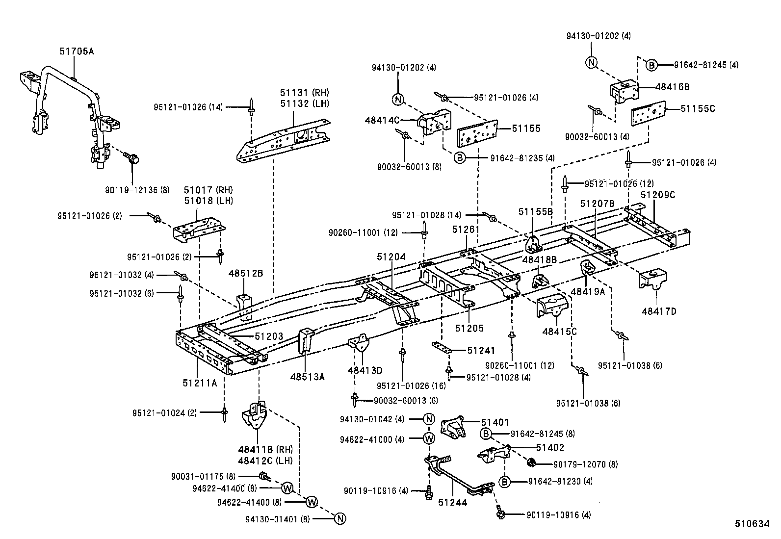 48414-37130 BRACKET, SPRING, NO.3 RH product image